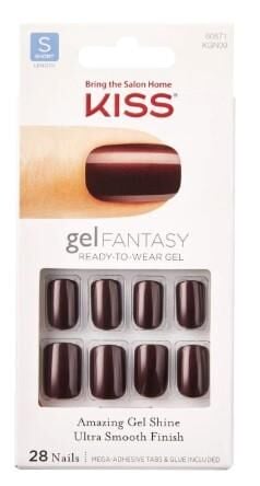 Kiss Jel Takma Tırnak Yapıştırıcılı Ve Çift Taraflı Bant Yapıştıcı Parlak Bordo