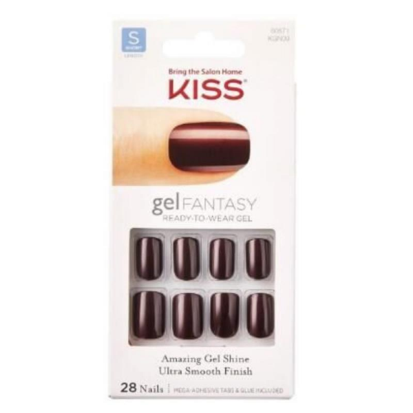 Kiss Jel Takma Tırnak Yapıştırıcılı Ve Çift Taraflı Bant Yapıştıcı Parlak Bordo