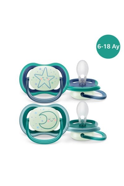 Avent SCF376/13 Ultra Air Night Karanlıkta Parlar Gece Emziği 6-18 Ay Erkek