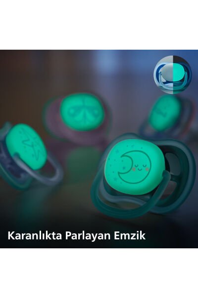 Avent SCF376/13 Ultra Air Night Karanlıkta Parlar Gece Emziği 6-18 Ay Erkek