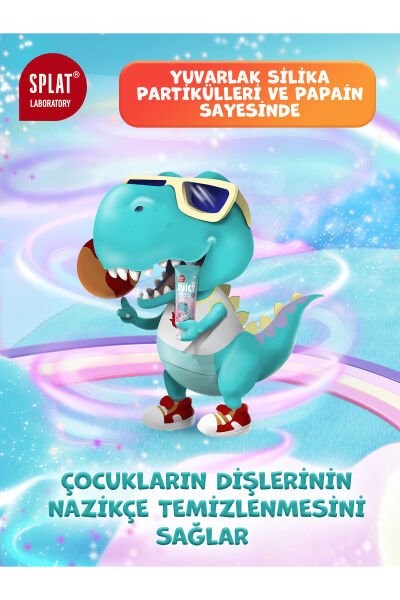 Splat Juicy Lab +3 Yaş Karpuzlu Çocuk Diş Macunu Renkli Simli Çürük Önleyici Doğal Macun
