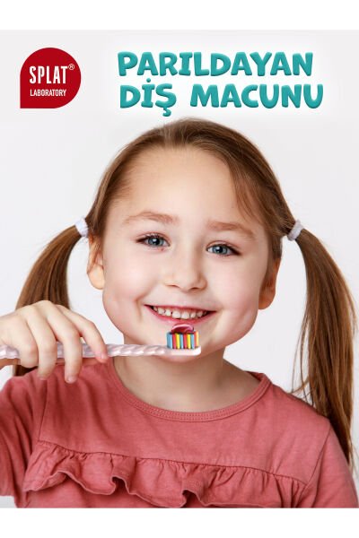 Splat Juicy Lab +3 Yaş Karpuzlu Çocuk Diş Macunu Renkli Simli Çürük Önleyici Doğal Macun