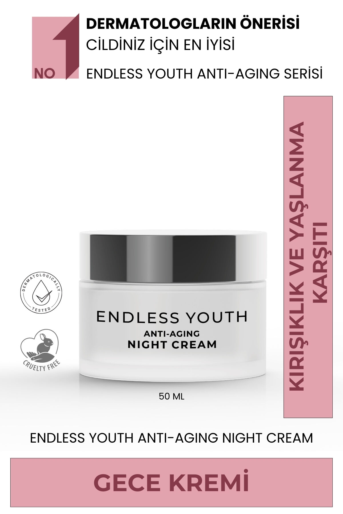 Sheida Endless Youth Yaşlanma Ve Kırışıklık Karşıtı Yüz Ve Dekolte Kremi 50ml - Gece Kremi