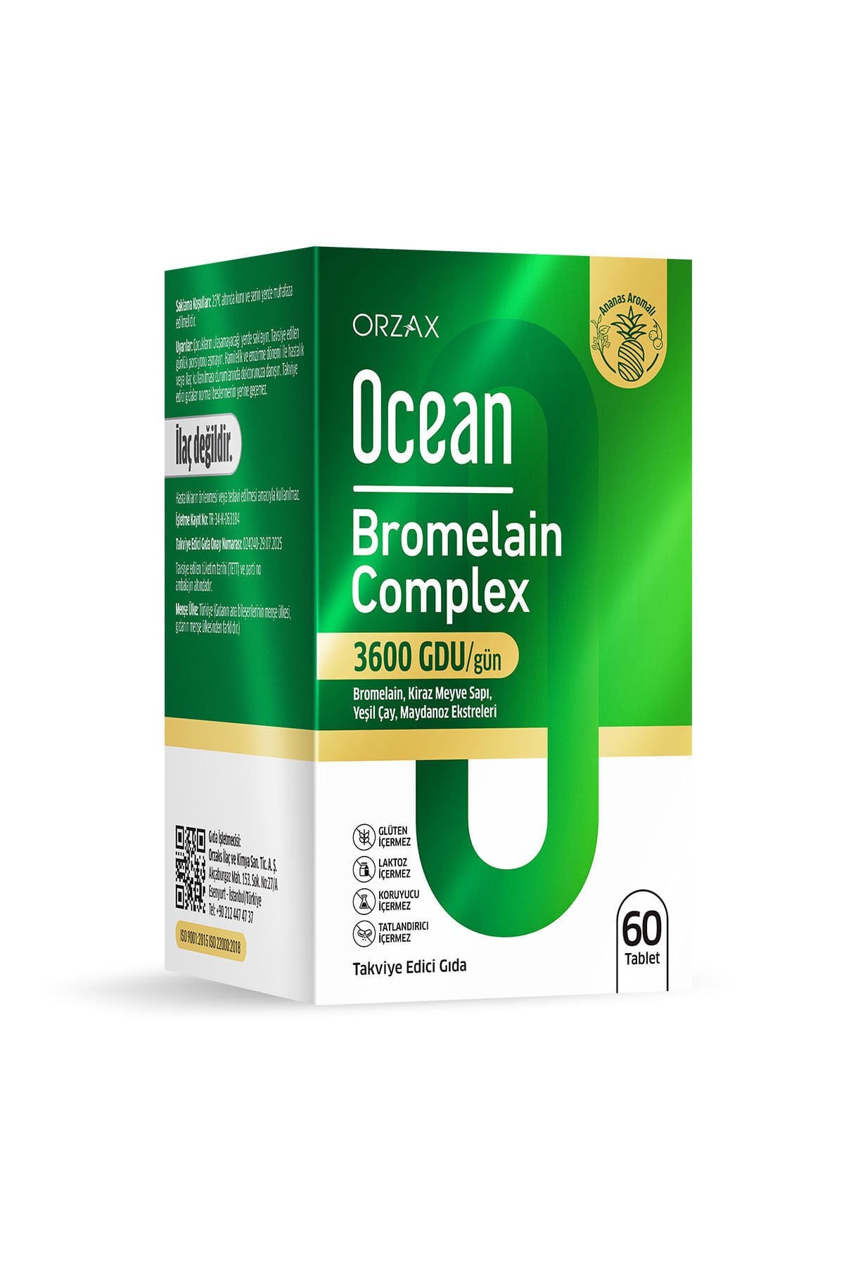 Ocean Bromelain Complex 60 Tablet Takviye Edici Gıda