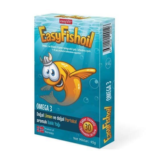 EasyVit Easy Fish Oil 30 Çiğnenebilir Jel Tablet
