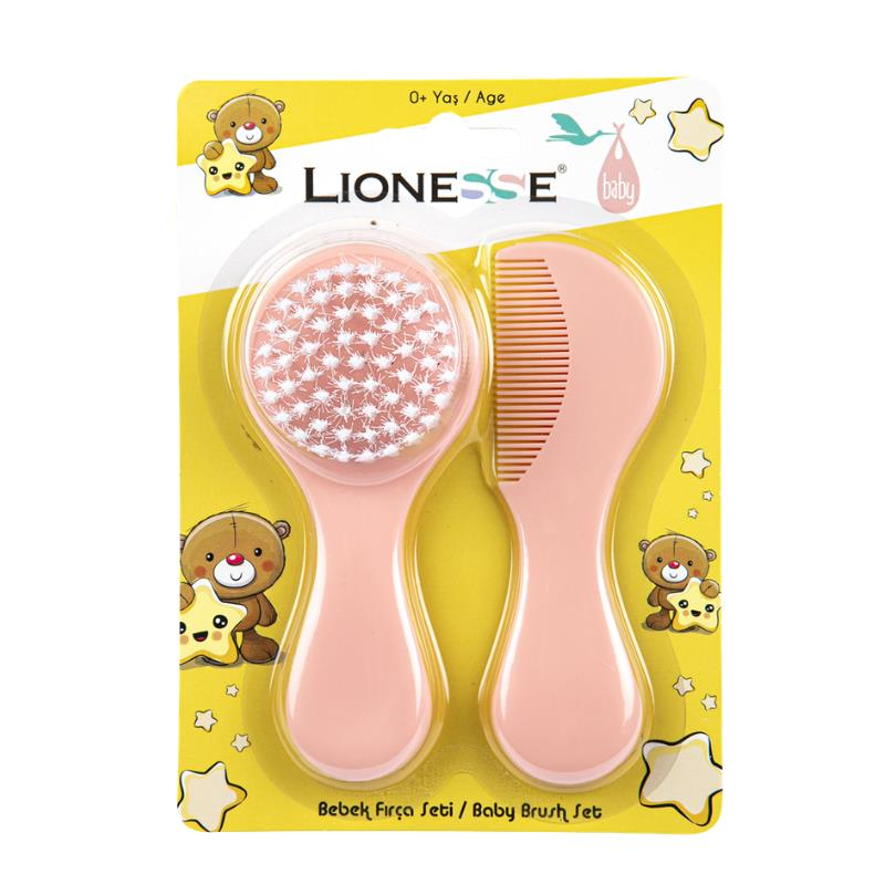 Lionesse Bebek Saç Fırça Seti Pembe 2010