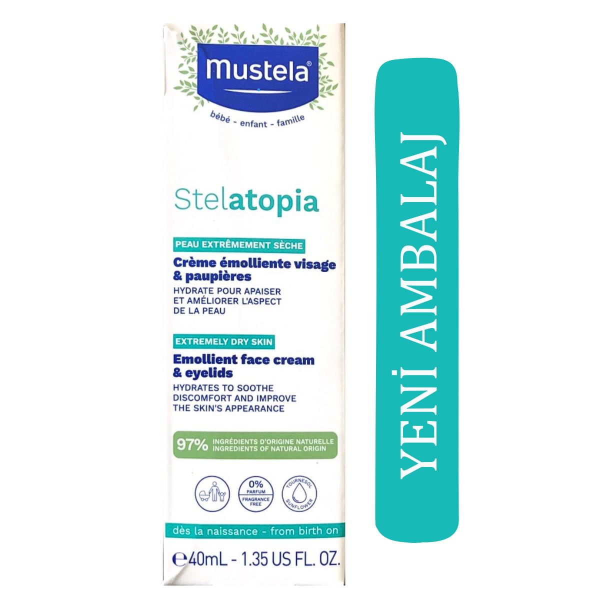 Mustela Stelatopia Emollient Face Cream 40 ml