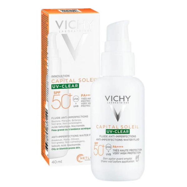 Vichy Capital Soleil Uv Clear Spf50 Akneli Ve Yağlı Cilt Güneş Kremi 40ml