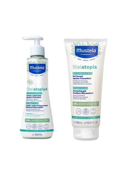 Mustela Stelatopia Lipit Yenileyici Krem 300 ml + Stelatopia Şampuan 200 ml