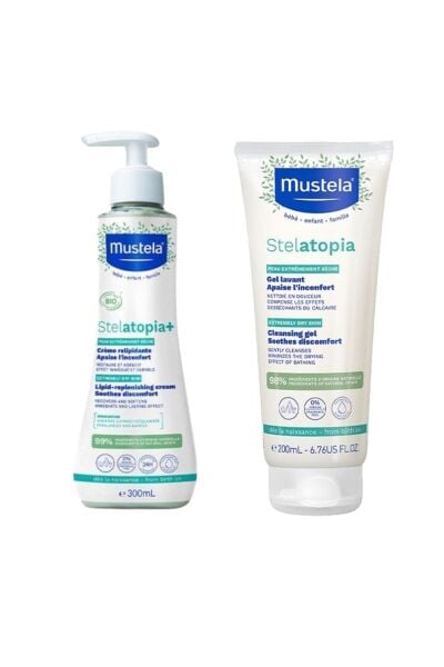 Mustela Stelatopia Lipit Yenileyici Krem 300 ml + Stelatopia Şampuan 200 ml