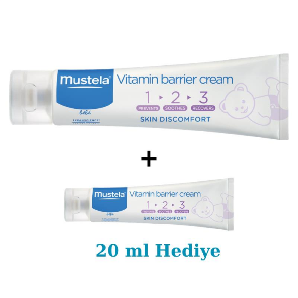 Mustela Vitamin Bariyer Pişik Kremi 100 Ml + 20 Ml Vitamin Bariyer Hediyeli