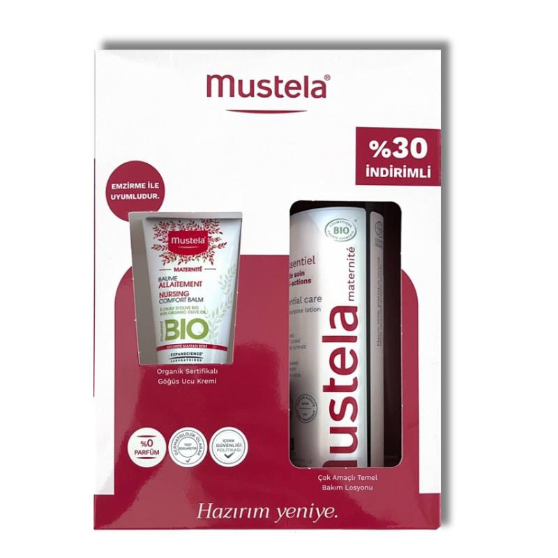 Mustela Göğüs Ucu Kremi 30 ml + Temel Bakım Losyonu 200 ml