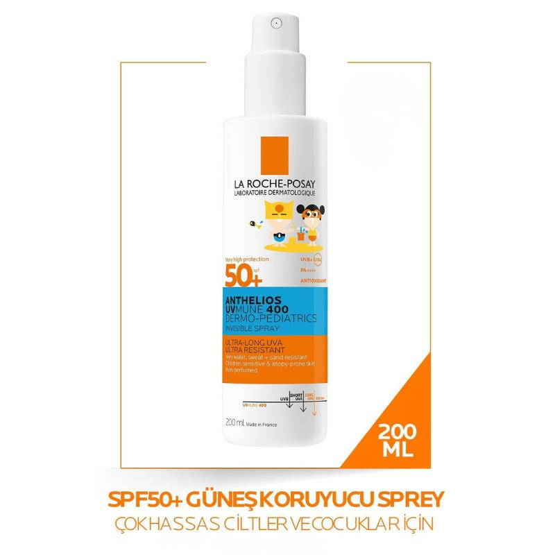 La Roche Posay Anthelios Dermo Pediatrics Uvmune 400 Güneş Koruyucu Sprey SPF50+ 200ML