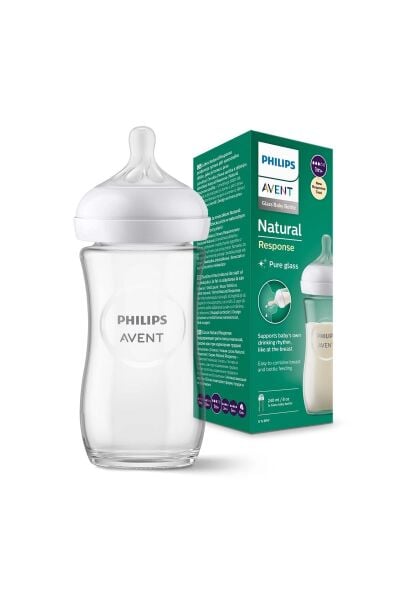 Avent Natural Response Cam Biberon 1 Ay+ 240 ml, Tepkili Biberon Emziği SCY933/01