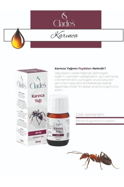 Clade's Karınca Yağı 20 ml - Cilt Bakım Yağı Ant Oil