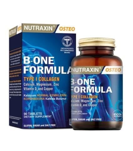 Nutraxin B-One Formula - Özel Destek 90 Tablet Kalsiyum Kolajen Tip1 Magnezyum Bakır