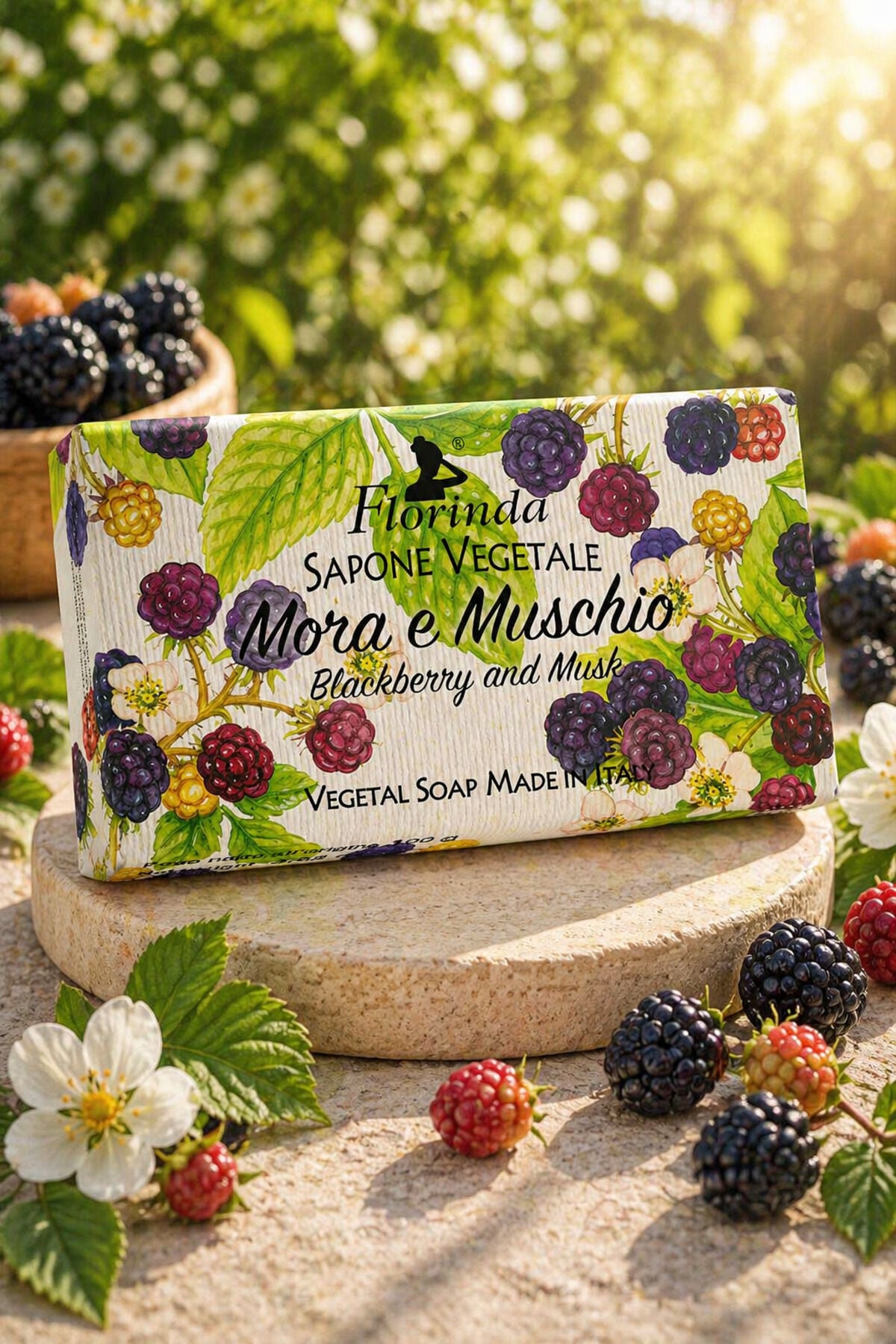 Florinda Bitkisel El Ve Vücut Sabunu Böğürtlen ve Misk Aromalı 100 G