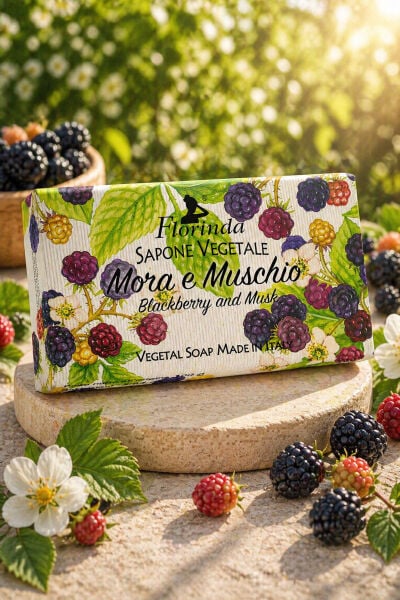 Florinda Bitkisel El Ve Vücut Sabunu Böğürtlen ve Misk Aromalı 100 G
