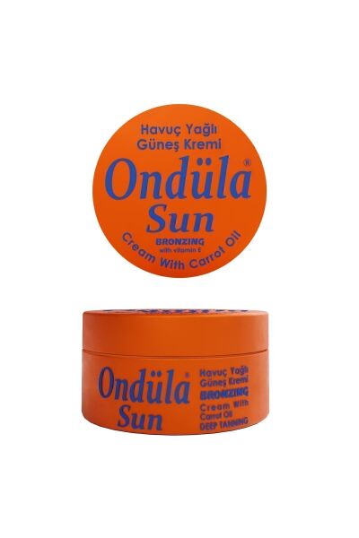 Ondüla Sun Havuc Yağlı Yoğun Bronzlaştırıcı Güneş Kremi 100 ml