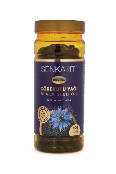 senkavit Bitkisel Çörekotu Yağı Softjel 1000 Mg 100 Kapsül