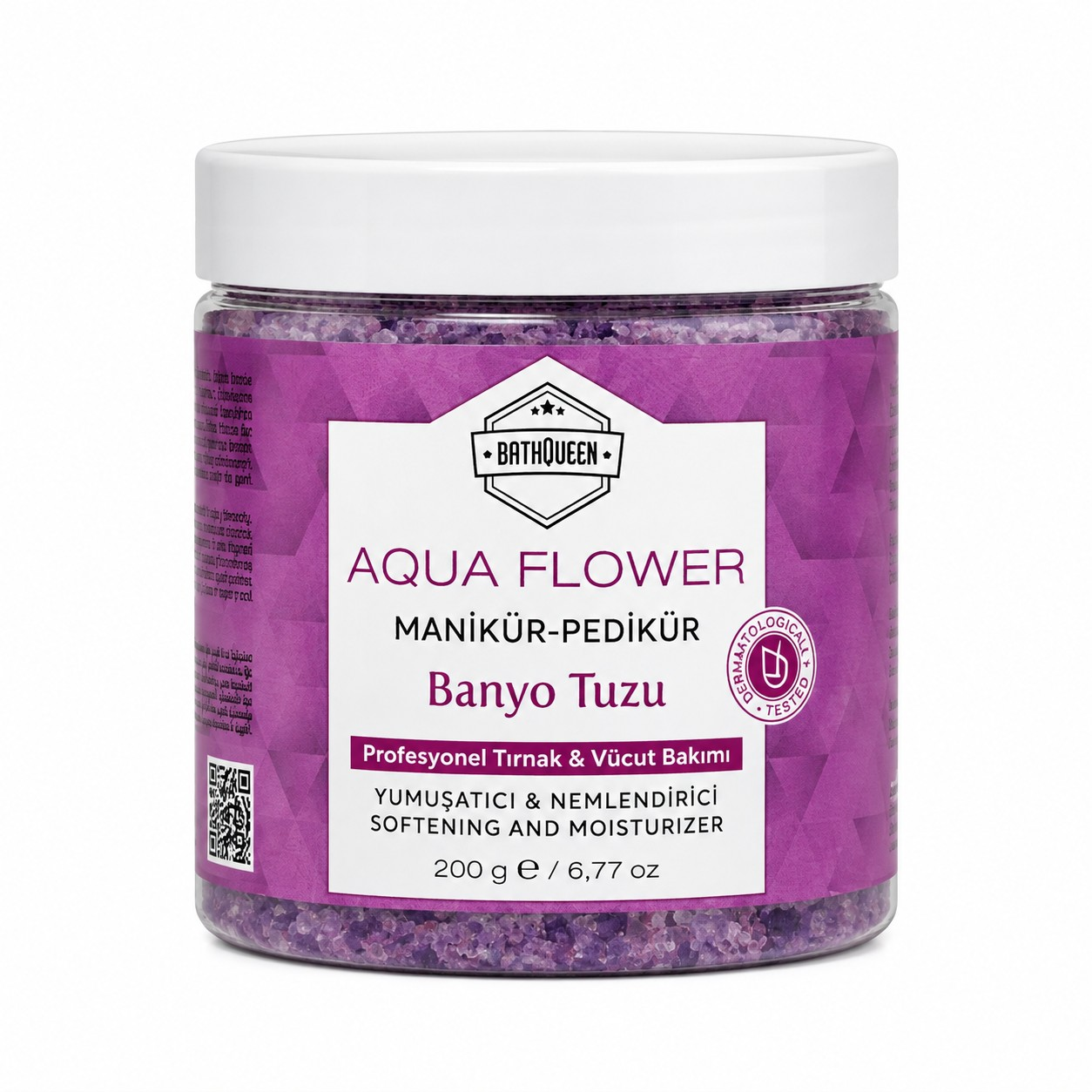 Bathqueen Aqua Flower Manikür Pedikür Banyo Tuzu 200gr (EPSOM SALT)