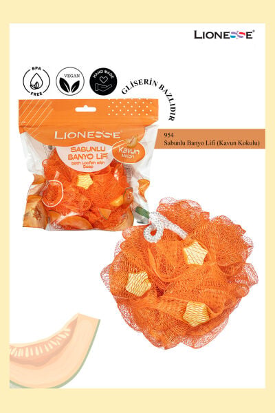 Lionesse Sabunlu Banyo Lifi 954 – Kavun Kokulu, Seyahat Boy, BPA Free, Yumuşak Doku