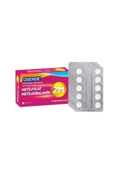 Osende 2m Odt Metilfolat & Metilkobalamin 30 Ağızda Dağılan Tablet