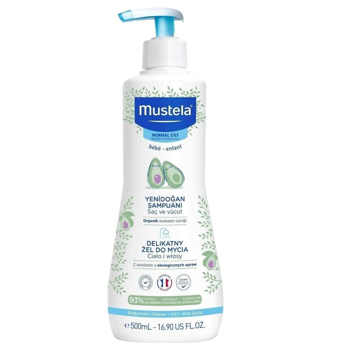 Mustela Gentle Cleansing Gel Yenidoğan Bebek Şampuanı 500 ml
