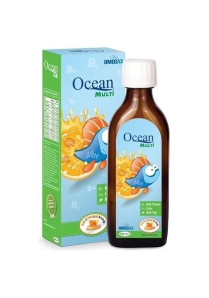 Ocean Multi Şurup Ballı Portakal Aromalı Balık Yağı 150 Ml x 2 Kutu