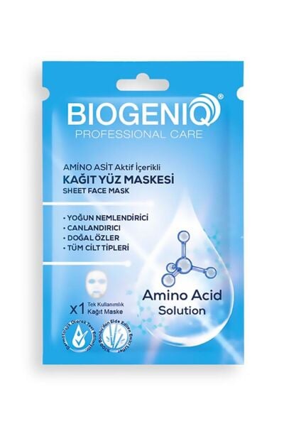 Biogeniq Maskesi 25 Gramino Asit Içerikli Kağıt Yüz