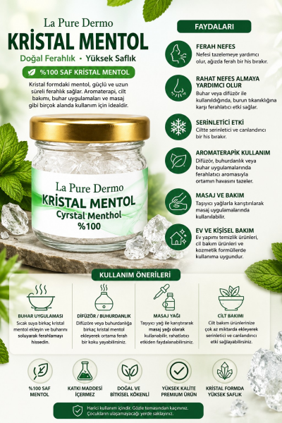 La Pure Dermo Saf Kristal Mentol 15 gr