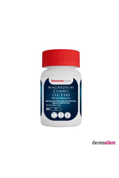 İmuneks Magnezyum Combo 3'lü Etki 200 Mg 30 Tablet