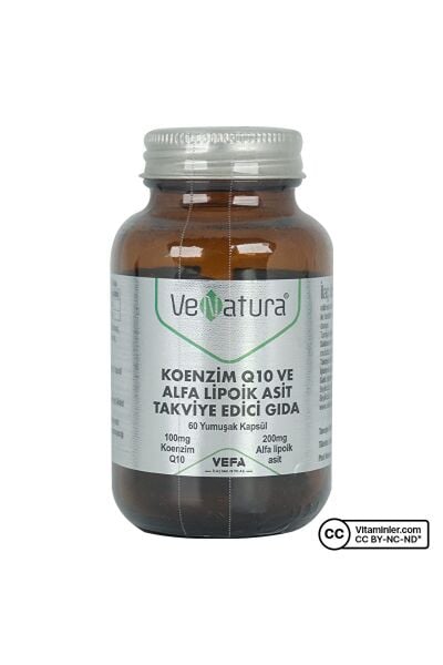 Venatura Koenzim Q10 Ve Alfa Lipoik Asit Takviye Edici Gıda 60 Kapsül