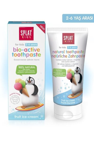 Splat Meyveli Dondurma Tadında 2-6 Yaş Çocuk Diş Macunu 50 Ml